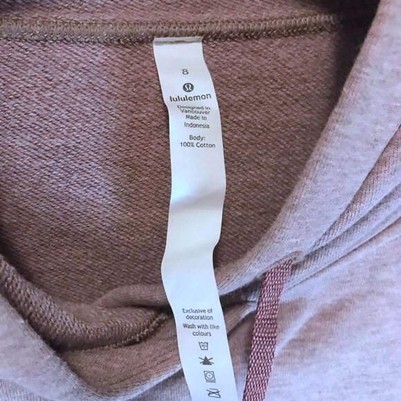 💖🌸 R-A-R-E Lululemon Cropped Peplum Hoodie Jacket Sweater in pretty Pink - Picture 10 of 11